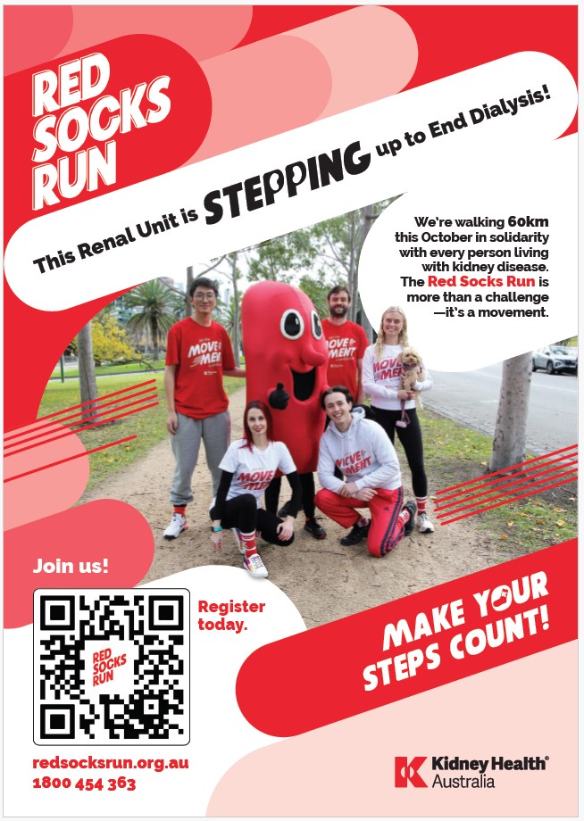 2025 Red Socks Run Renal Unit Poster